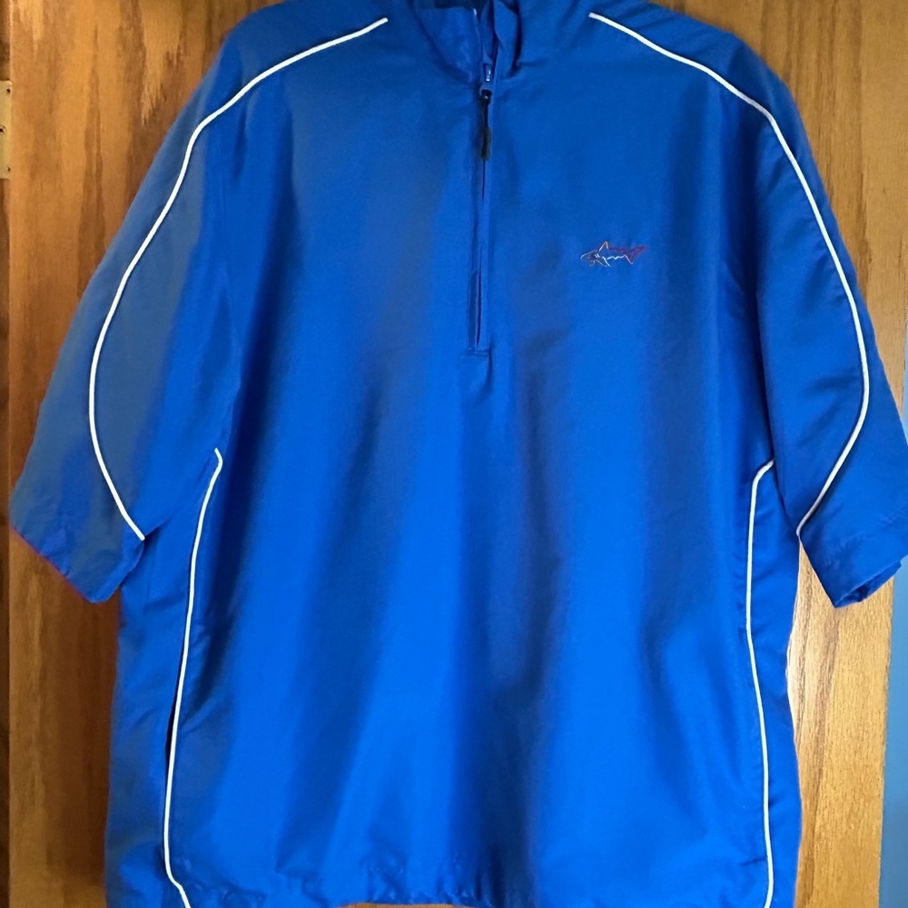 Greg Norman 1/4 Zip short sleeve windbreaker golf pullover EUc LG - Picture 6 of 12